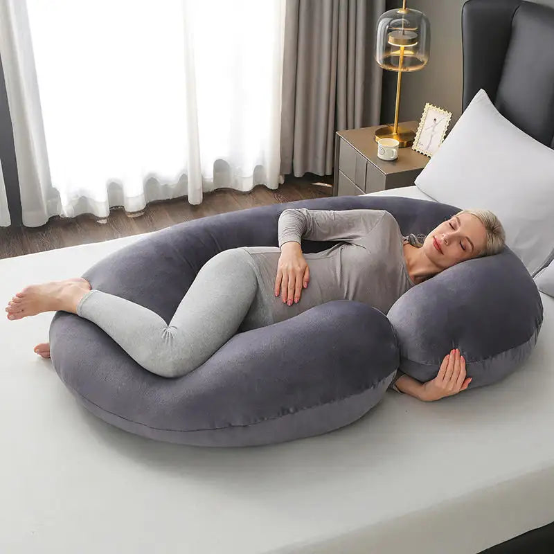Poduszka ciążowa ergonomiczna – duża poduszka do spania dla kobiet w ciąży 140×80 cm